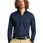TECH PIQUE SHIRT LS - W13 DARK NAVY