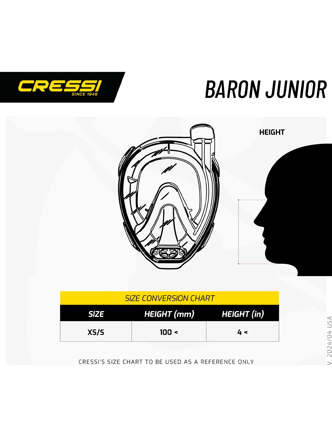 MASCHERA BARON JUNIOR FULL FACE XS - immagine 5